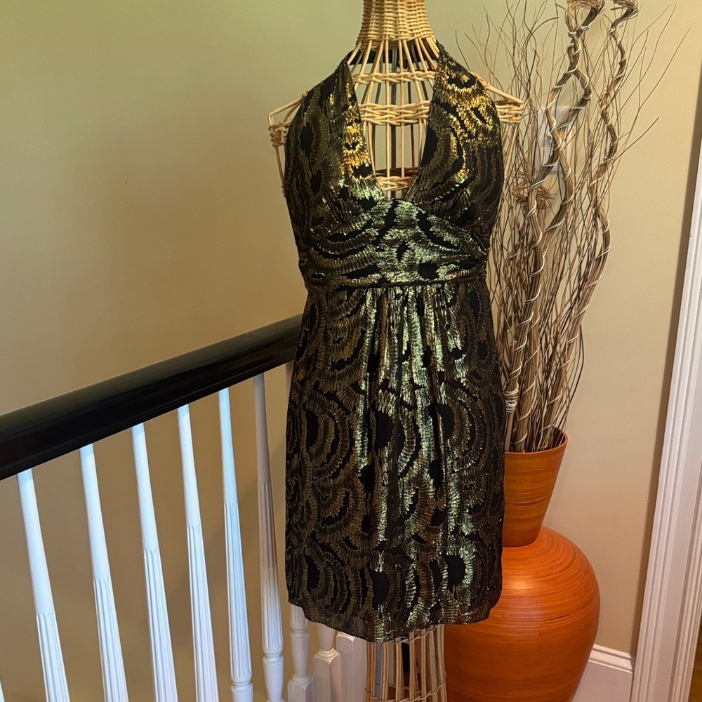 Milly black and gold classy cocktail dress